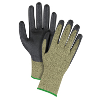 Gants &eacute;lastiques sans coutures r&eacute;sistants &agrave; la coupe noir & jaune, Taille Moyen/8, Calibre 13, Rev&ecirc;tement Mousse de nitrile, Enveloppe en Aramide, ASTM ANSI niveau A6 Planification Entrepots Molloy