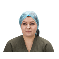 Pleated Bouffant Cap, Polypropylene, 21", Blue Planification Entrepots Molloy