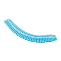 Pleated Bouffant Cap, Polypropylene, 21", Blue Planification Entrepots Molloy