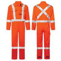 UltraSoft&reg; 7 oz. High-Visibility Deluxe Coveralls, Size 60-62 (Tall), Orange Planification Entrepots Molloy