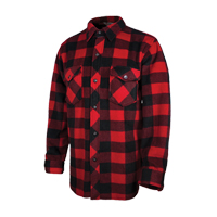 Plaid Solar Fleece Shirt, Men's, Large, Red Planification Entrepots Molloy