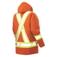 Safety Parka, High Visibility Orange, Large Planification Entrepots Molloy