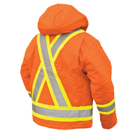 Safety Jacket, High Visibility Orange, Large Planification Entrepots Molloy