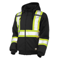 Chandail avec capuchon de s&eacute;curit&eacute;, Polyester, Grand, Noir Planification Entrepots Molloy