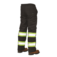 Lined Pull-On Safety Pant, Polyester, Large, Black Planification Entrepots Molloy