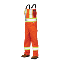 Unlined Safety Overalls, Poly-Cotton, Large, High Visibility Orange Planification Entrepots Molloy