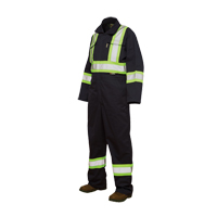 Unlined Safety Coveralls, Large, Navy Blue Planification Entrepots Molloy