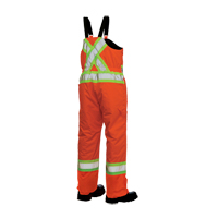 Lined Safety Overalls, Polyester/Polyurethane, Large, High Visibility Orange Planification Entrepots Molloy