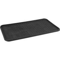 Boot Tray, Plastic, Black, 25" L x 14" W Planification Entrepots Molloy