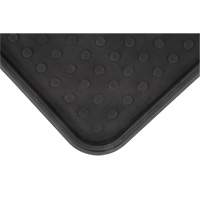 Boot Tray, Plastic, Black, 25" L x 14" W Planification Entrepots Molloy