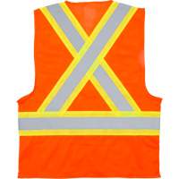 Traffic Safety Vest, High Visibility Orange, Medium, Polyester Planification Entrepots Molloy