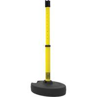 PLUS Barrier Post Set Receiver, 42" High, Yellow Planification Entrepots Molloy