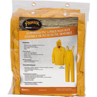 577 3-Piece Rain Suit, Polyester/PVC, 5X-Large, Yellow Planification Entrepots Molloy