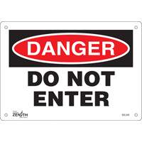 Enseigne Do Not Enter, 7" x 10", Plastique, Anglais Planification Entrepots Molloy