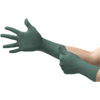 Gants Dura Flock, Petit, Nitrile, 8 mils, Sans poudre, Vert Planification Entrepots Molloy