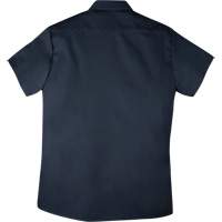 Twill Short-Sleeved Work Shirt with Snap, Men's, Medium (Tall), Navy Blue Planification Entrepots Molloy