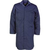 Lab Coat, Poly-Cotton, 32, Navy Blue Planification Entrepots Molloy