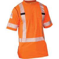 T-shirt &agrave; manches courtes haute visibilit&eacute; Polartec Power Grid, Polyester, Petit, Orange Planification Entrepots Molloy