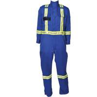Firewall FR&reg; Striped Coveralls, Size X-Small, Royal Blue Planification Entrepots Molloy