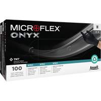 Gants Onyx, Petit, Nitrile, 3,5 mils, Sans poudre, Noir Planification Entrepots Molloy
