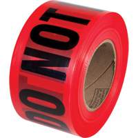 Ruban pour barricades Danger Do Not Enter PrimeGuard, Anglais, 3" la x 1000' lo, Noir/rouge Planification Entrepots Molloy