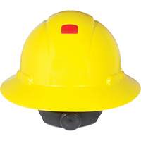 Full Brim Hardhat with Uvicator Sensor, Ratchet Suspension Planification Entrepots Molloy