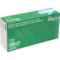 Puncture-Resistant Medical-Grade Disposable Gloves, X-Small, Nitrile, 4.5-mil, Powder-Free, Blue, Class 2 Planification Entrepots Molloy