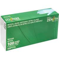 Puncture-Resistant Medical-Grade Disposable Gloves, Medium, Nitrile, 4.5-mil, Powder-Free, Blue, Class 2 Planification Entrepots Molloy