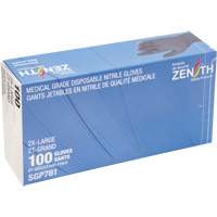 Puncture-Resistant Medical-Grade Disposable Gloves, 2X-Large, Nitrile, 5-mil, Powder-Free, Black, Class 2 Planification Entrepots Molloy