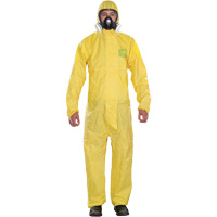 Microchem&reg; Medium-Duty Disposable Coveralls, Small, Yellow, Polypropylene Planification Entrepots Molloy