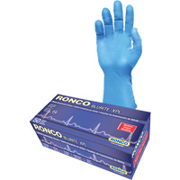 Gants d'examen BLURITE XPL, Petit, Nitrile, 8 mils, Sans poudre, Bleu, Classe 2 Planification Entrepots Molloy
