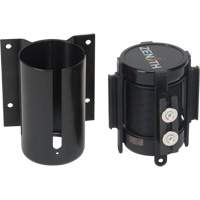 Wall Mount Barrier with Magnetic Tape, Steel, Screw Mount, 7', Black Tape Planification Entrepots Molloy