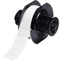 B33 Polyamide Coated Cloth Labels, Nylon, 1.5" L x 0.75" H, White Planification Entrepots Molloy