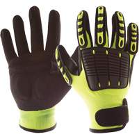 Gants de protection contre les chocs Back Tracker avec protection dorsale de la main, Petit, Paume en Nitrile, Poignet Boucle et crochet Planification Entrepots Molloy