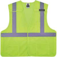 GloWear 8217BA Breakaway Mesh Safety Vest, High Visibility Lime-Yellow, Medium/Small, Polyester Planification Entrepots Molloy
