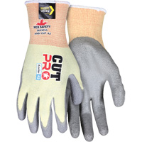 Gants enduits r&eacute;sistant &agrave; la coupe Cut Pro, Taille Moyen, Calibre 15, Rev&ecirc;tement Polyur&eacute;thane, Enveloppe en Kevlar, ASTM ANSI niveau A2 Planification Entrepots Molloy