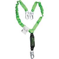 Miller&reg; StretchStop&reg; Shock-Absorbing Lanyard, 6', Locking Snap Hook Center, Locking Snap Hook Leg Ends, Polyester Planification Entrepots Molloy