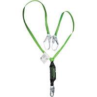 Miller&reg; HP Shock-Absorbing Lanyard, 6', Locking Rebar Hook Center, Locking Snap Hook Leg Ends, Polyester Planification Entrepots Molloy