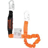 Titan Energy-Absorbing Lanyard, 6', Locking Snap Hook Center, Locking Snap Hook Leg Ends, Polyester Planification Entrepots Molloy