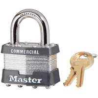 Cadenas lamin&eacute;, Argent, Cl&eacute;s identiques, Acier lamin&eacute;, Largeur de 1-3/4" Planification Entrepots Molloy