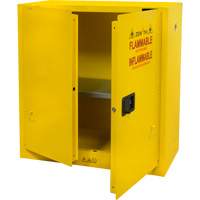 Armoire pour produits inflammables, 30 gal., 2 Porte(s), 43" La x 44" h x 18" p Planification Entrepots Molloy