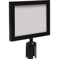 Cadre d'enseigne pour poteau de barri&egrave;re pour le contr&ocirc;le des foules, Noir Planification Entrepots Molloy