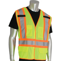 Dynamic Pip&reg; High Visibility Breakaway Vest, High Visibility Lime-Yellow, X-Large, Polyester Planification Entrepots Molloy