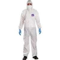Alphatec Microchem Coveralls with Collar, Large, White, SMS Planification Entrepots Molloy