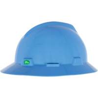 Casque de s&eacute;curit&eacute; &agrave; bord complet V-Gard GREEN avec fentes, CSA type 1, Suspension Rochet Planification Entrepots Molloy