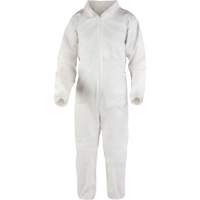 Premium Coveralls, Large, White, Microporous Planification Entrepots Molloy