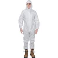 Premium Hooded Coveralls, 3X-Large, White, Microporous Planification Entrepots Molloy