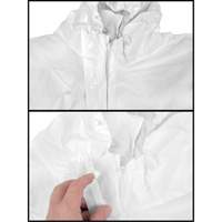 Premium Hooded Coveralls, 3X-Large, White, Microporous Planification Entrepots Molloy