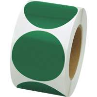 Pastilles de marquage colorées, Cercle, 3" lo x 3" la, Vert, Vinyle SGW780 | Planification Entrepots Molloy