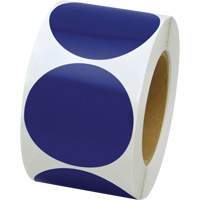 Pastilles de marquage colorées, Cercle, 3" lo x 3" la, Bleu, Vinyle SGW781 | Planification Entrepots Molloy